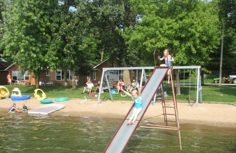 The beach at Dickerson's Lake Florida Resort.