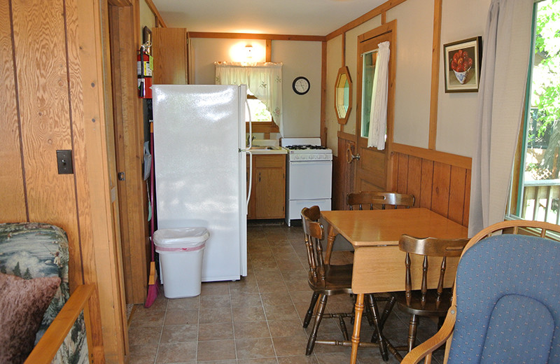 Cabin interior at Upper Cullen Resort.