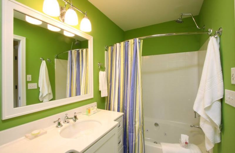Vacation rental bathroom at The Beach House.