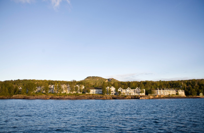 Exterior view of Bluefin Bay on Lake Superior.