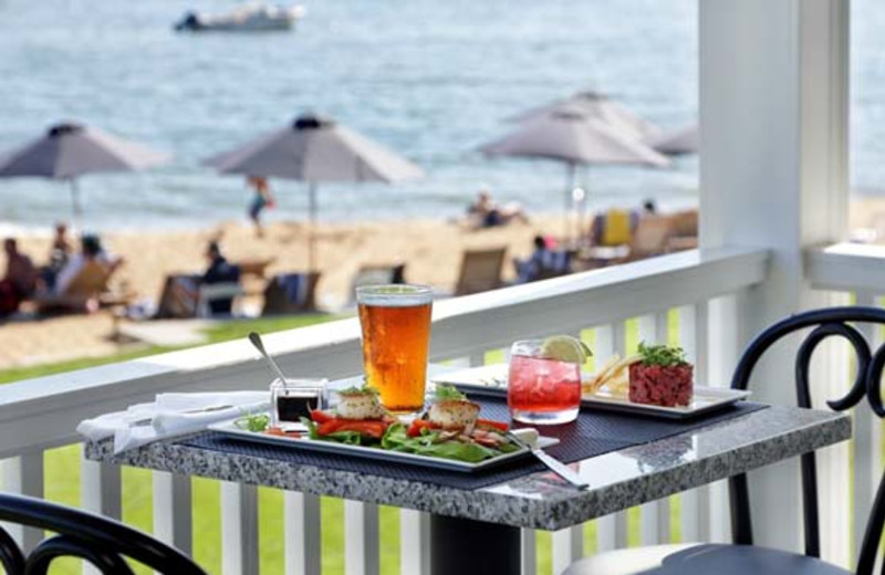 Deck dining at Madison Beach Hotel.