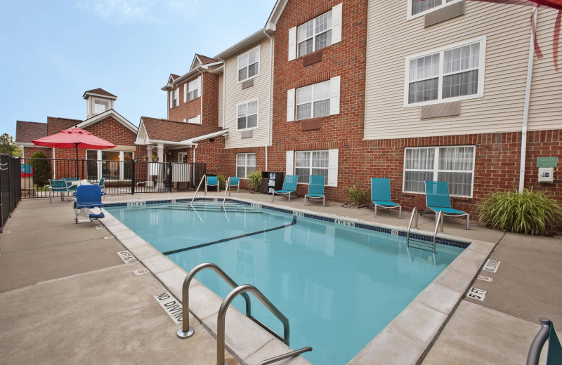 Outdoor pool at TownePlace Suites Detroit Sterling Heights.