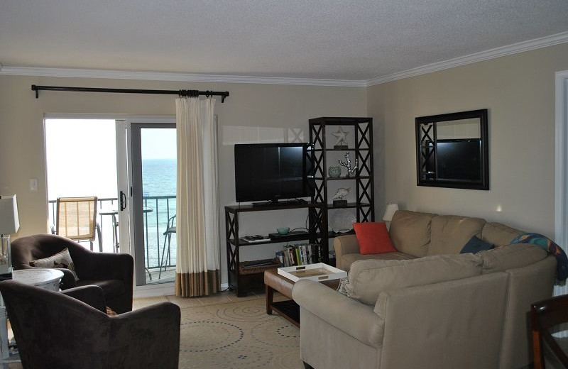 Rental living room at Moonspinner Condominium.