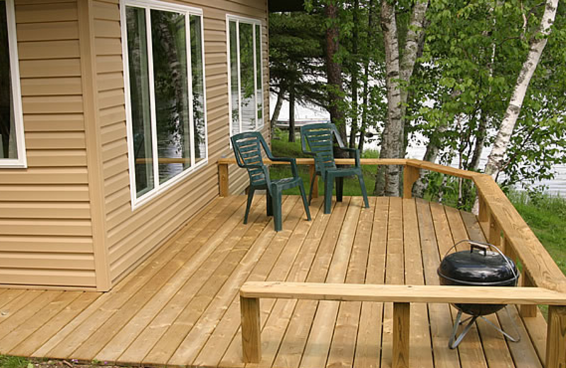Cottage deck at Little Norway Resort.