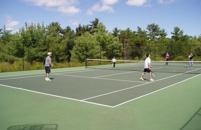 Tennis court at Pleasant Cove Resort.