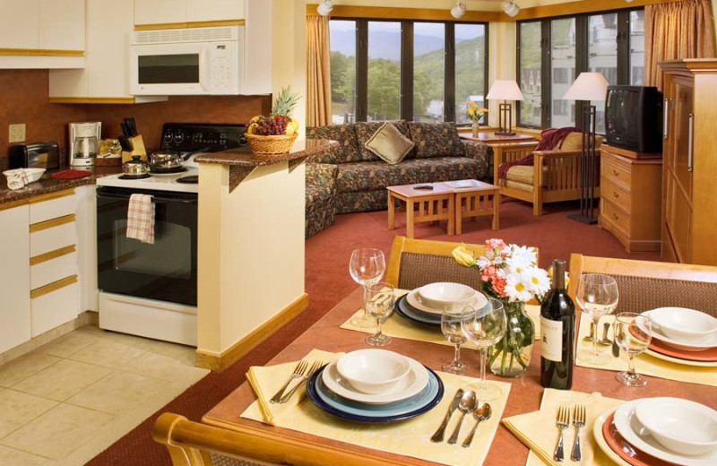 Guest room at The Mountain Club.