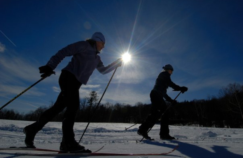 Cross country skiing at The Mountain Top Inn & Resort.