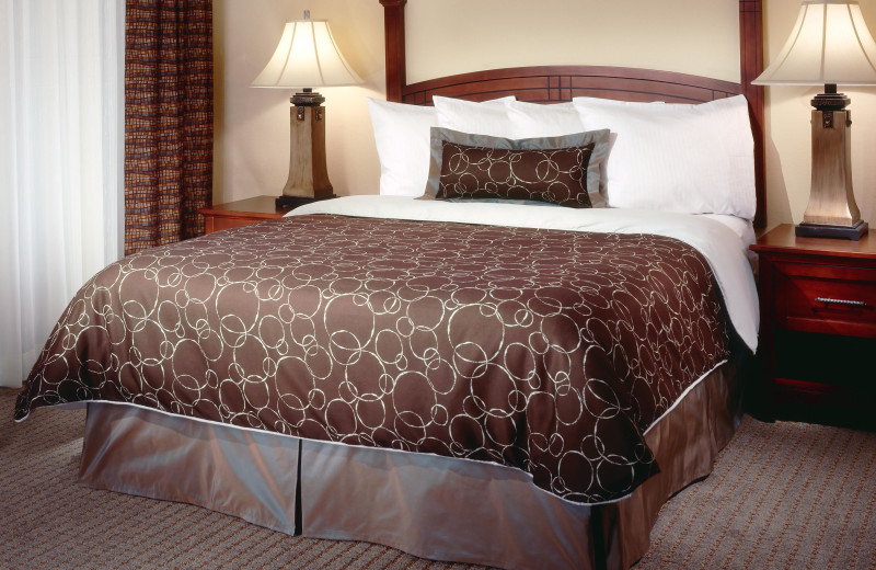 Guest room at Staybridge Suites Stow.