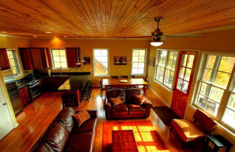 Cabin Living Area at Scenic Wolf Resort