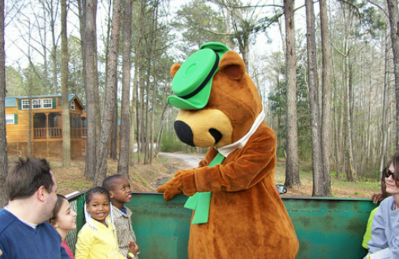 Park mascot at Yogi on the Lake.