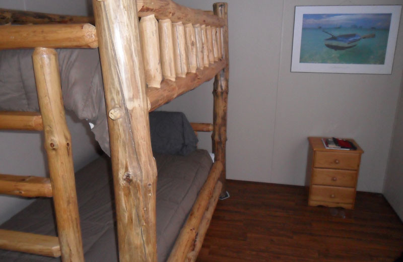 Bunk beds at King Creek Resort & Marina.