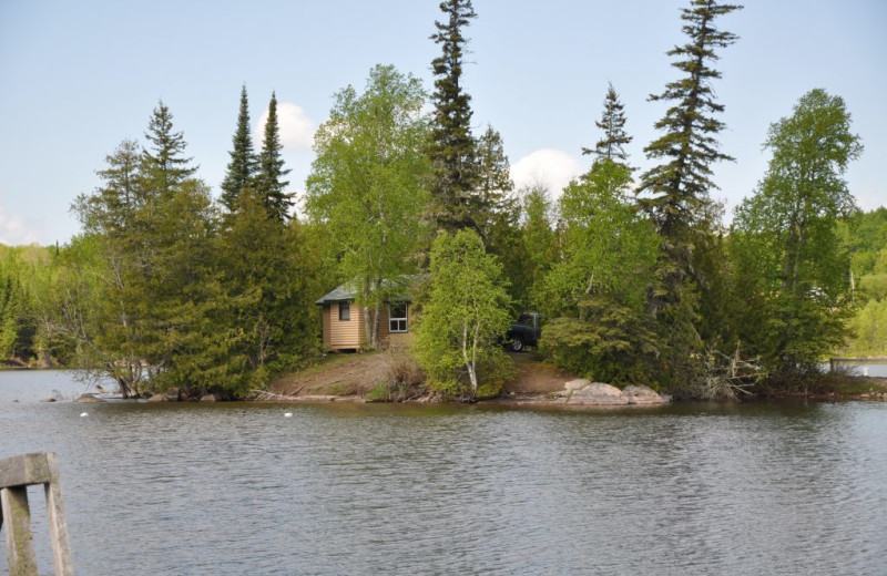 Cabin exterior at Rainbow Point Lodge.