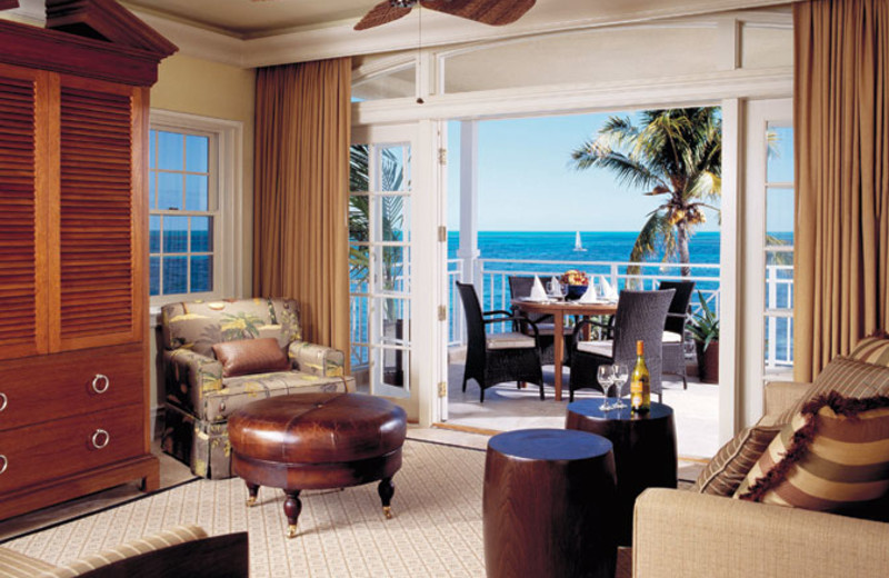 Guest living room at Old Bahama Bay.