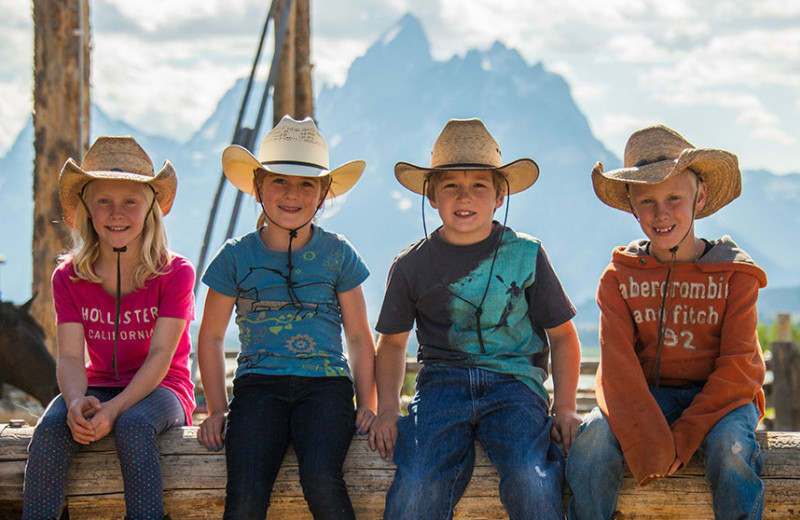 Kids at Triangle X Ranch.