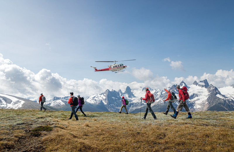 Hiking at CMH Bugaboos Lodge.