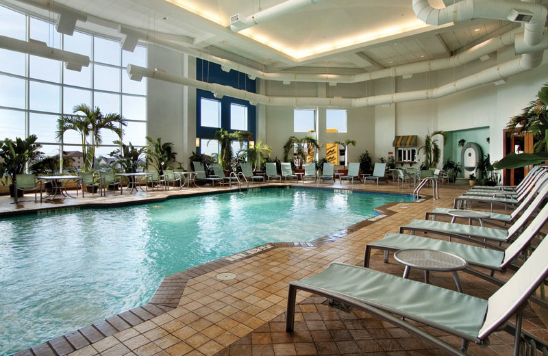 Indoor pool at Hilton Suites Ocean City Oceanfront.