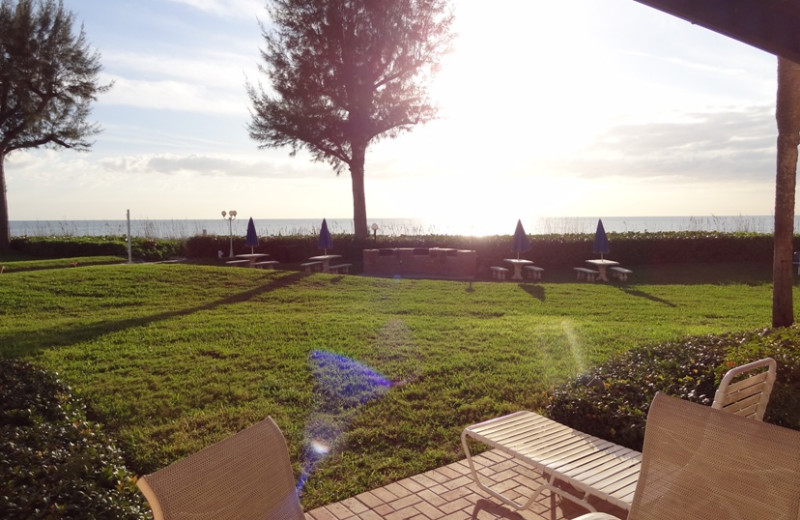 View from patio at Sand Cay Beach Resort.