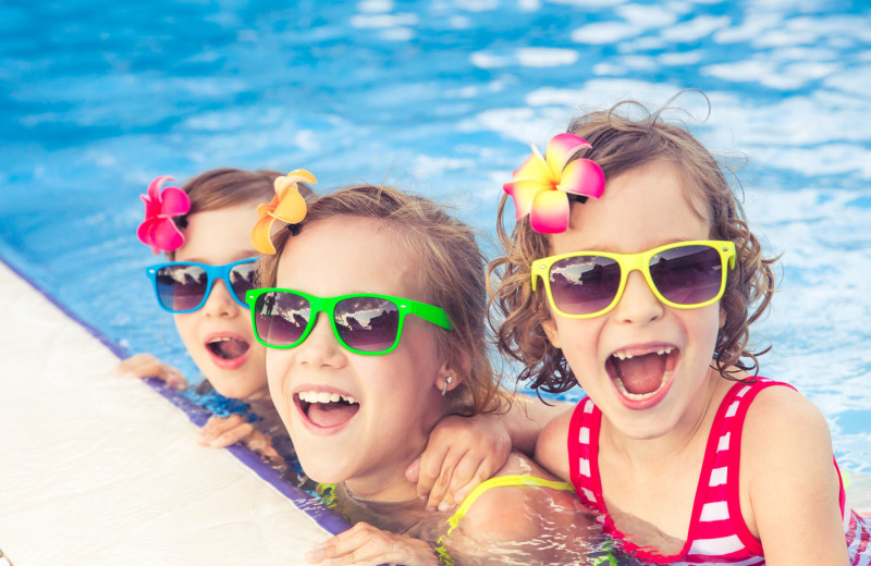 Kids in pool at Drummond Island Resort and Conference Center.