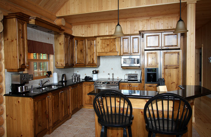 Chalet kitchen at Fiddler Lake Resort.