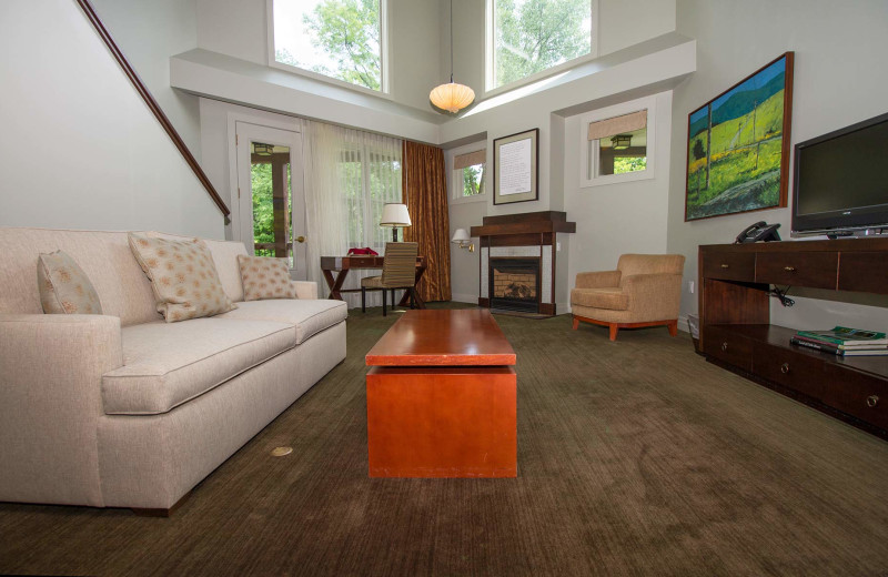 Guest suite living room at Emerson Resort & Spa.