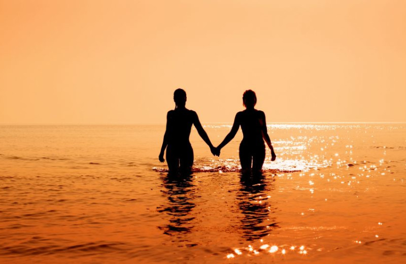 Couple on the beach at Florida Dream Management Company.