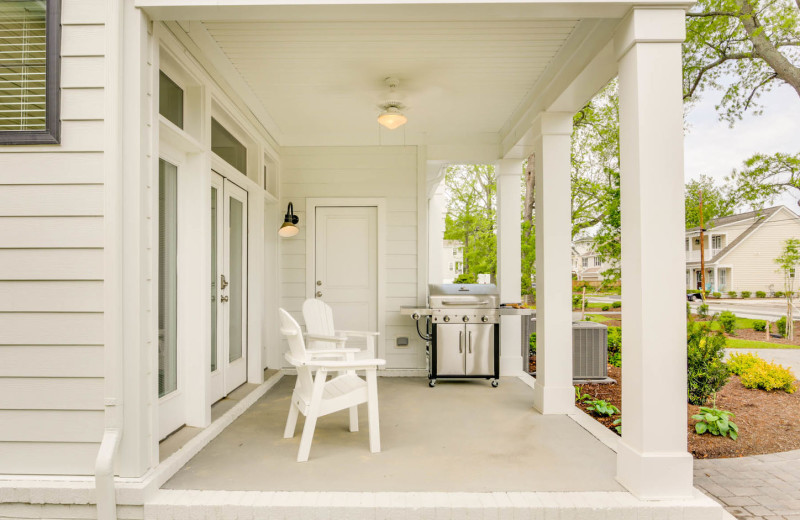 Rental porch at Coastal Accommodations.