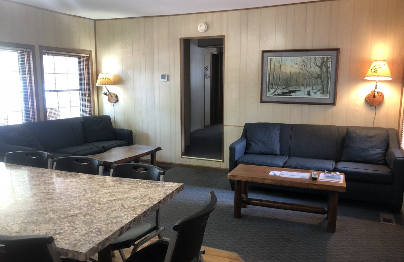 Cabin living room at Point View Resort.