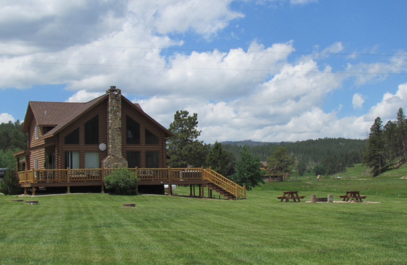 Cabin exterior at High Country Guest Ranch.