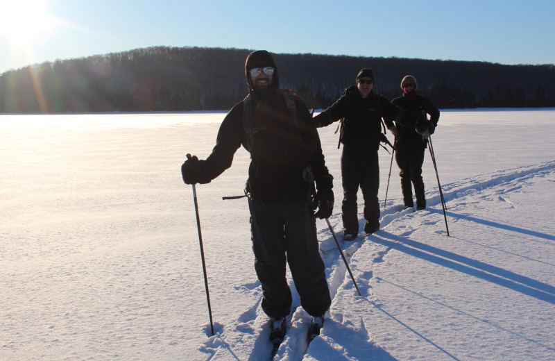 Skiing at Algonquin Log Cabin.