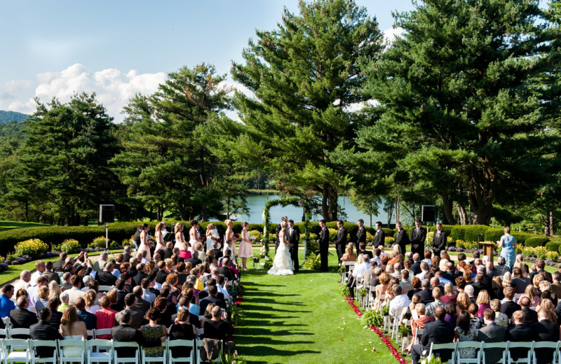 Outdoor wedding at Toftrees Golf Resort and Conference Center.