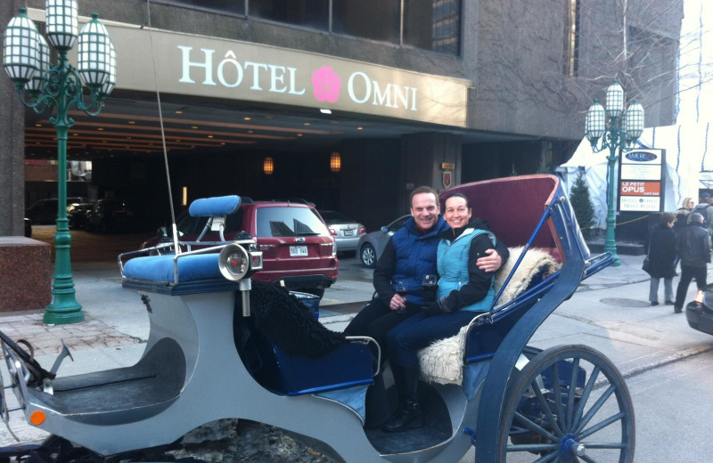 Carriage ride at Hotel Omni Mont-Royal.