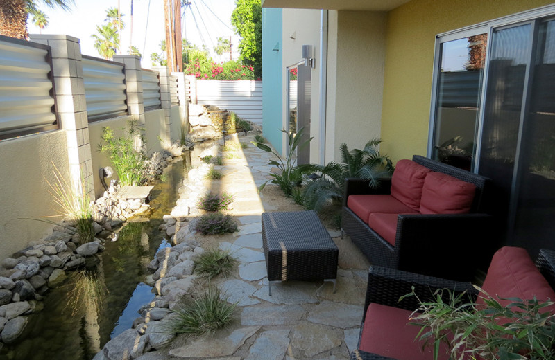 Outdoor porch at Random Haus.