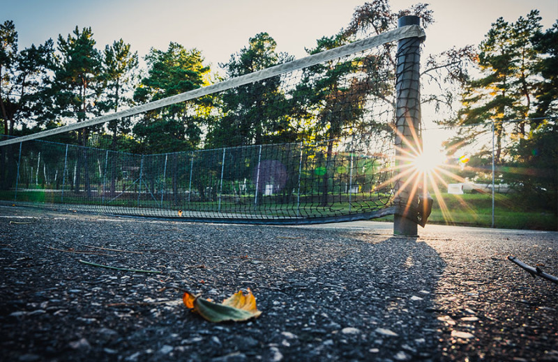 Tennis court at Tallpine Lodges.