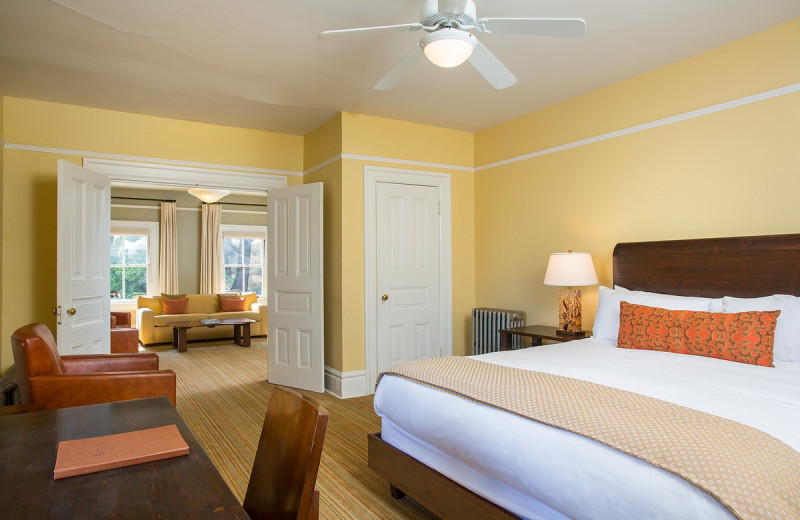 Guest room at Cavallo Point Lodge.