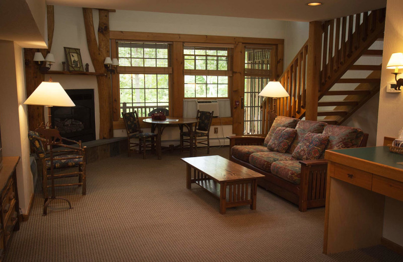 Guest suite living room at Emerson Resort & Spa.