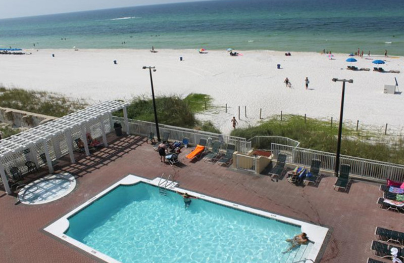 The beach at Flamingo Motel and Tower.