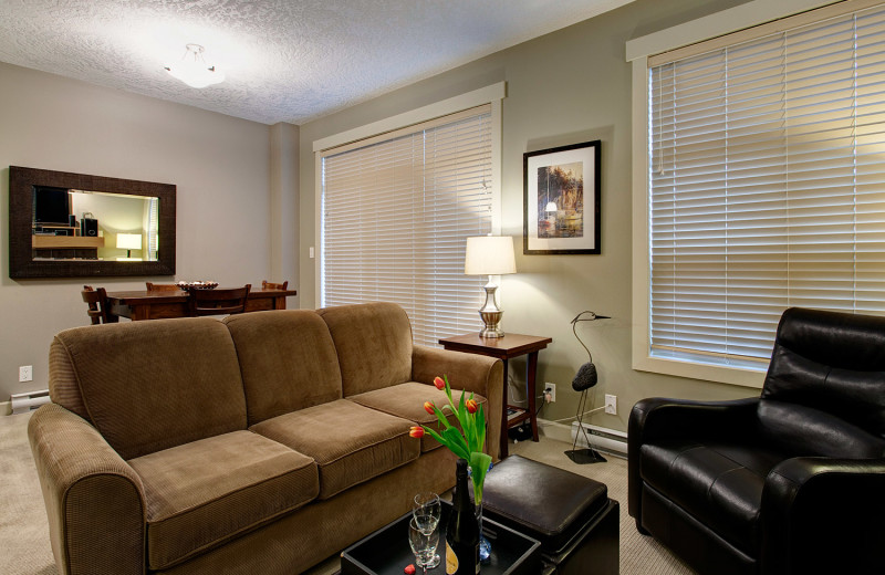 Guest living room at Sooke Harbour Resort & Marina.