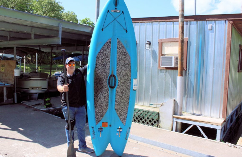 Paddle boarding at Lynnhurst Family Resort.