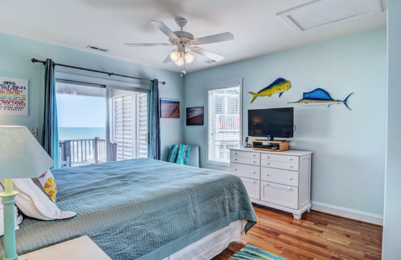 Rental bedroom at Topsail Realty.