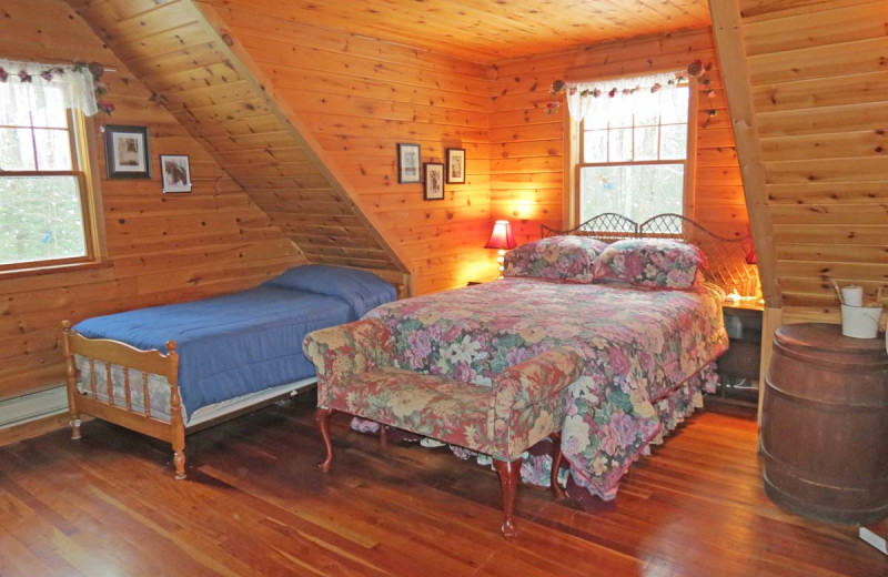 Rental bedroom at All-Season Cottage Rentals.