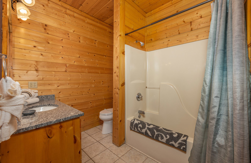 Bathroom at American Patriot Getaways - Grizzly's Den.