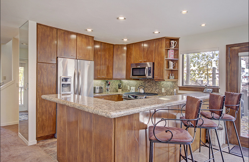 Rental kitchen at Vail Rentals by Owner.