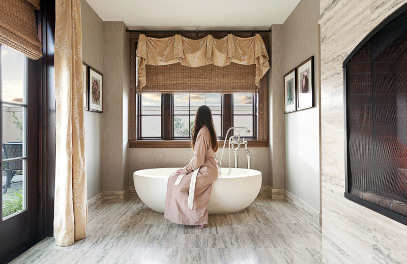 Guest bathroom at Salamander Resort & Spa.