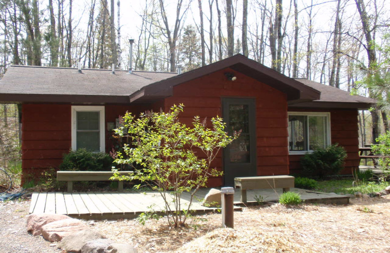 Cabin exterior at Golden Rule Resort.