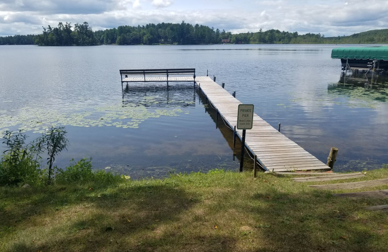 Fishing dock at Lakeland Rental Management.