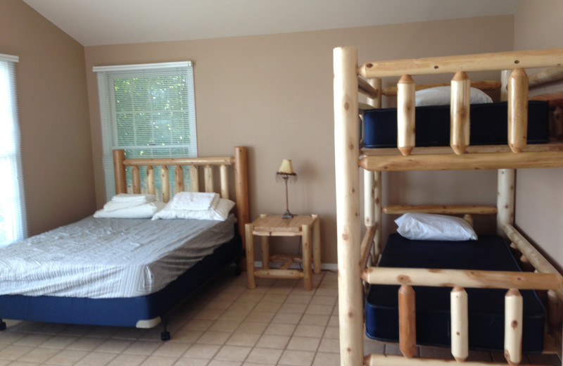 Guest bedroom at Inn on Lac Labelle.
