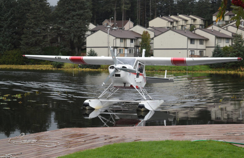 Plane at Zachar Bay Lodge.