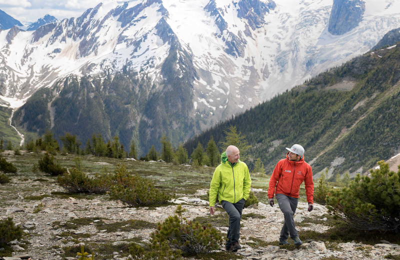 Hiking at Bugaboos Lodge.