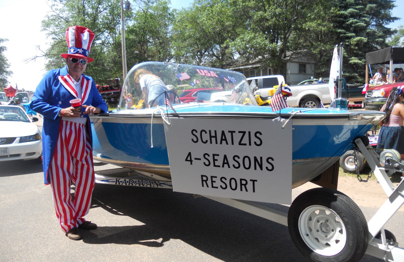 Holiday parade at Schatzi's 4 Seasons Resort.