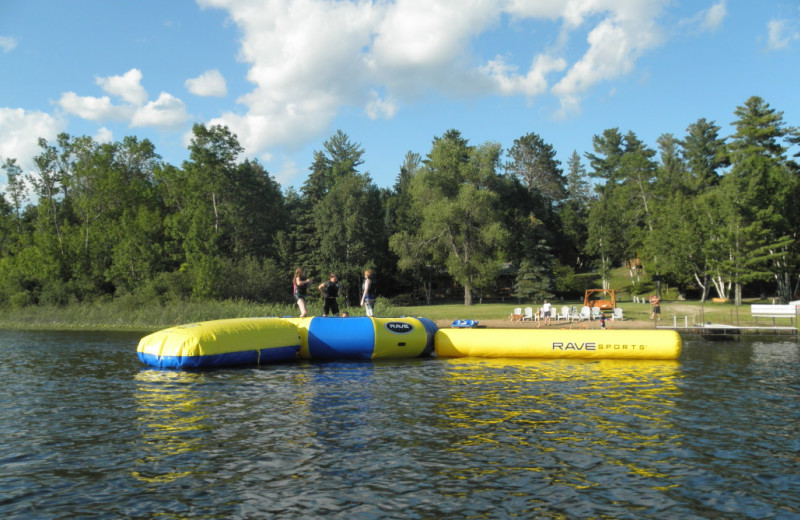 Water trampoline at Kokomo Resort.